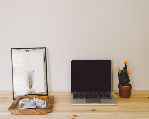 Ergonomic home office setup with comfortable viewing distance